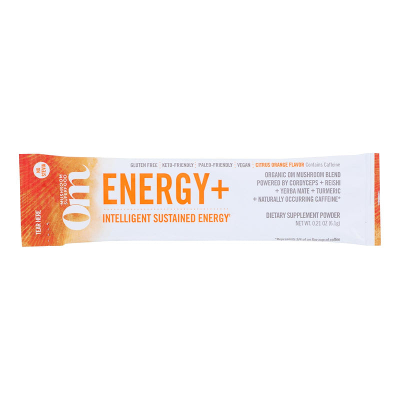 Om Organic Mushroom Energy | Citrus Orange Extract | Dietary Supplement (10 Pack) - 0.21 Oz. - Cozy Farm 