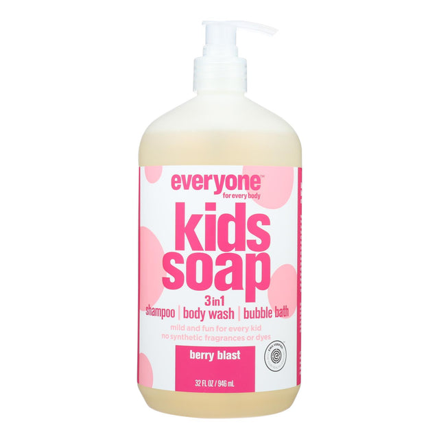 Everyone 3-in-1 Kids Berry Blast Soap, 32 Fl Oz - Cozy Farm 