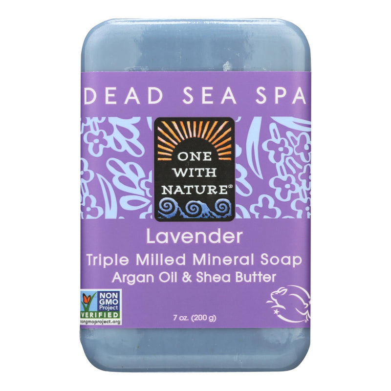 One With Nature Lavender Dead Sea Mineral Soap - 7 Oz. - Cozy Farm 