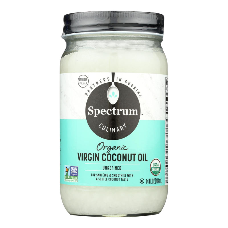 Spectrum Naturals Organic Unrefined Coconut Oil, 12 Pack of 14 Fl Oz Bottles - Cozy Farm 