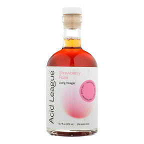 Acid League Living Vinegar Strawberry Rose (Pack of 6 - 12.7 Fl Oz.) - Cozy Farm 