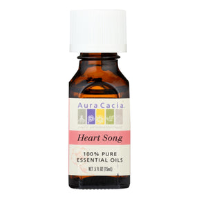 Aura Cacia Heart Song Pure Essential Oil 0.5 Fl Oz - Cozy Farm 