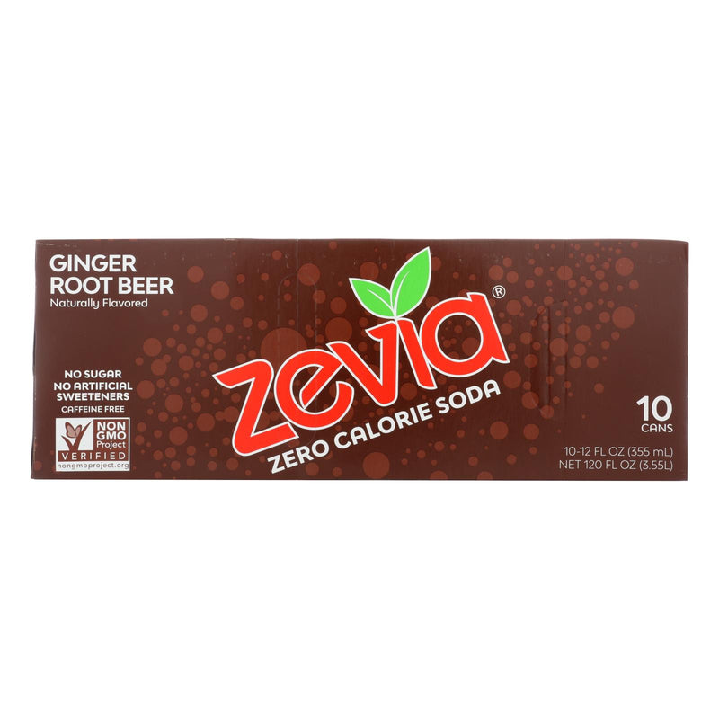 Zevia Zero Calorie Ginger Root Beer Soda (Case of 2 - 12 Fl Oz Bottles) - Cozy Farm 