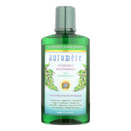 Auromere Ayurvedic Mouthwash Refreshing Herbal Flavor (16 Oz.) - Cozy Farm 