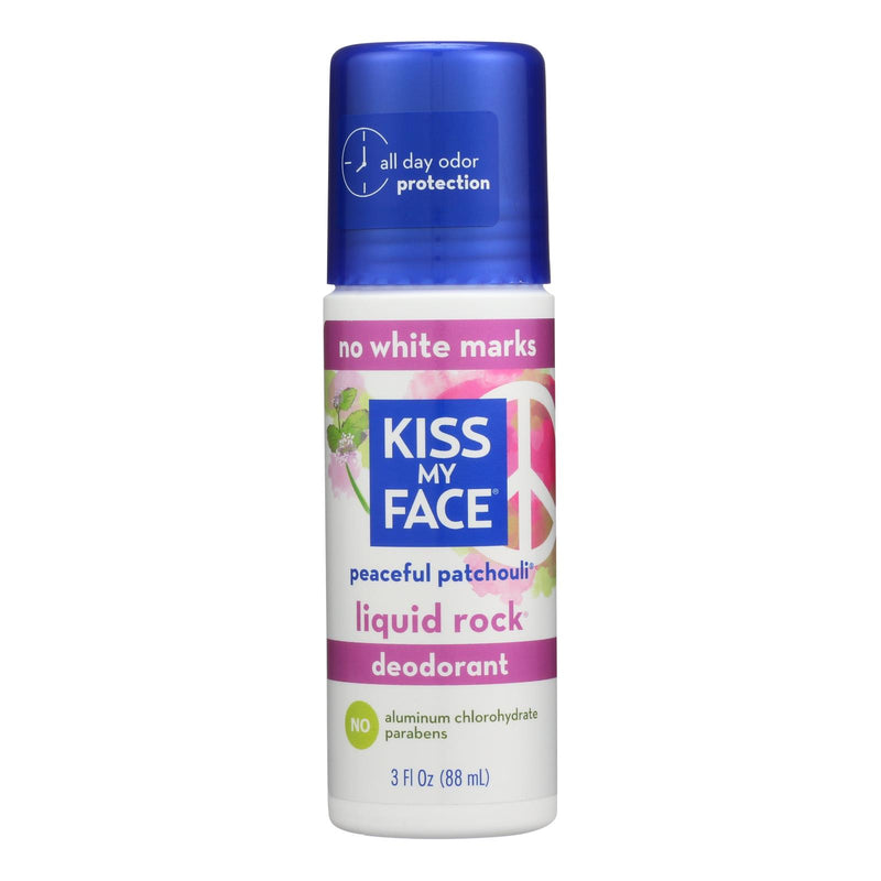 Kiss My Face Peaceful Patchouli Liquid Rock Roll-On Deodorant (3 Fl Oz) - Cozy Farm 