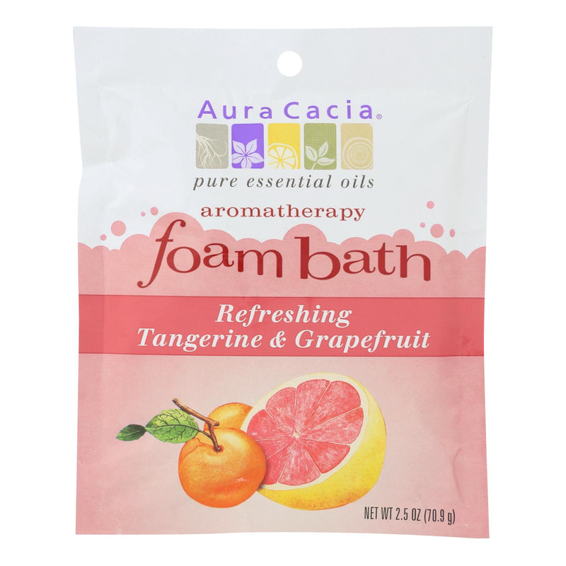 Aura Cacia Refreshing Tangerine and Grapefruit Foam Bath (Set of 6 - 2.5 Oz) - Cozy Farm 