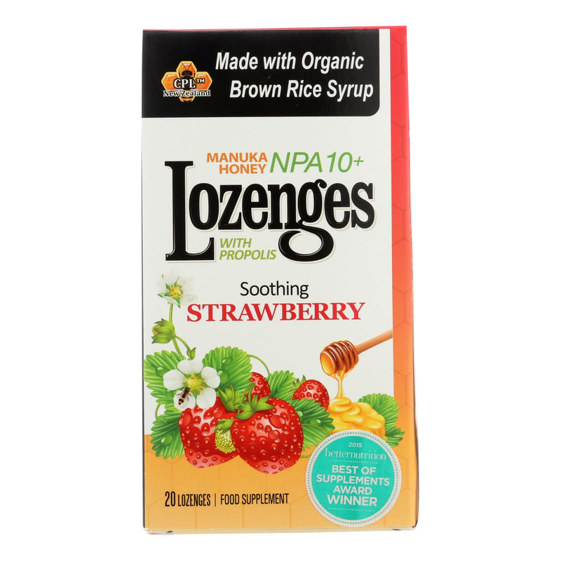 Pacific Resources International Manuka Honey Soothing Strawberry Lozenges, 20-Pack - Cozy Farm 