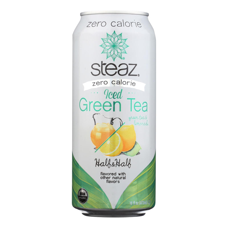 Steaz Zero Calorie Green Tea Half and Half (Pack of 12 - 16 Fl. Oz.) - Cozy Farm 