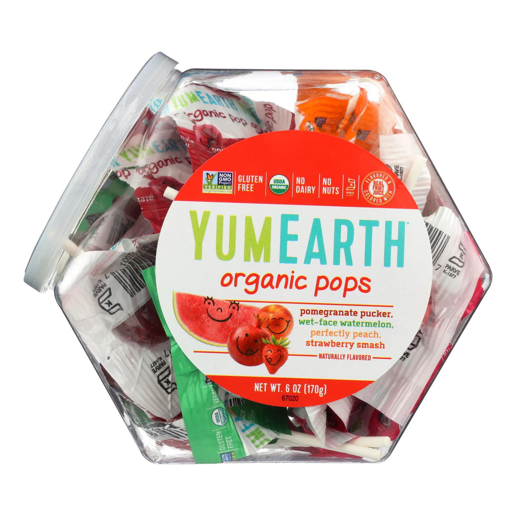 Yummy Earth Organic Lollipops Assorted Personal Bin (Pack of 10) - 6 Oz - Cozy Farm 