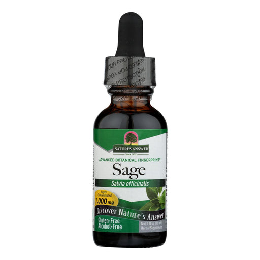 Nature's Answer Sage 1 Oz Alcohol-Free Herbal Supplement - Cozy Farm 