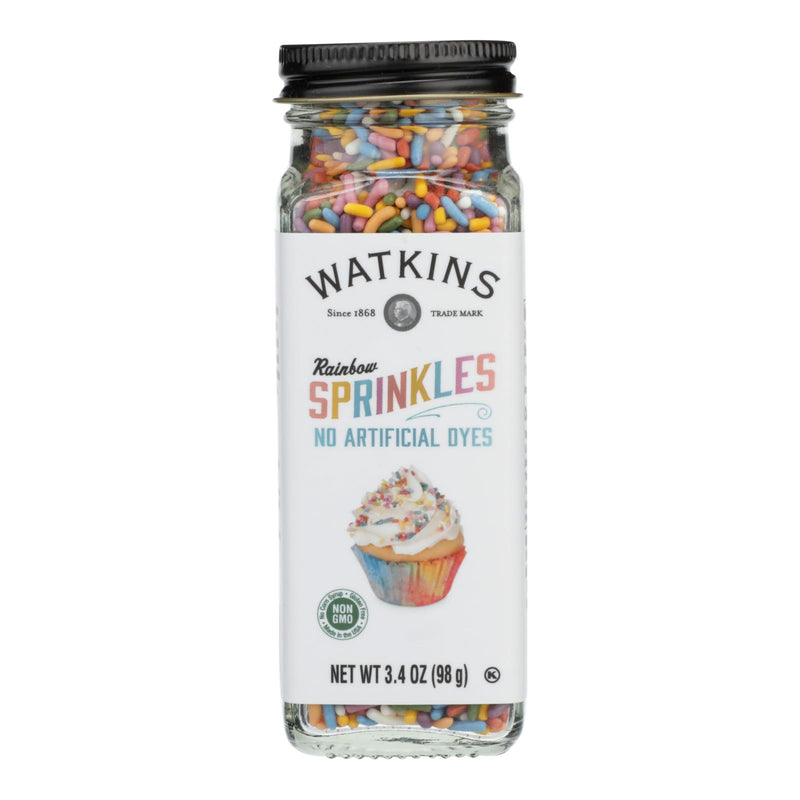 Watkins Rainbow Sugar Crystal Sprinkles, Pack of 3 (3.4 Oz. Each) - Cozy Farm 