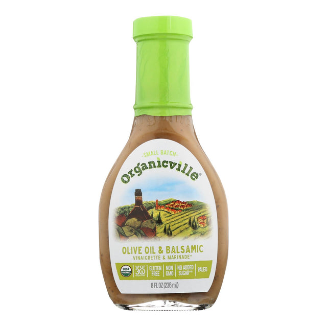 Organic Ville Balsamic Vinaigrette (Pack of 6 - 8 Fl Oz.) - Cozy Farm 