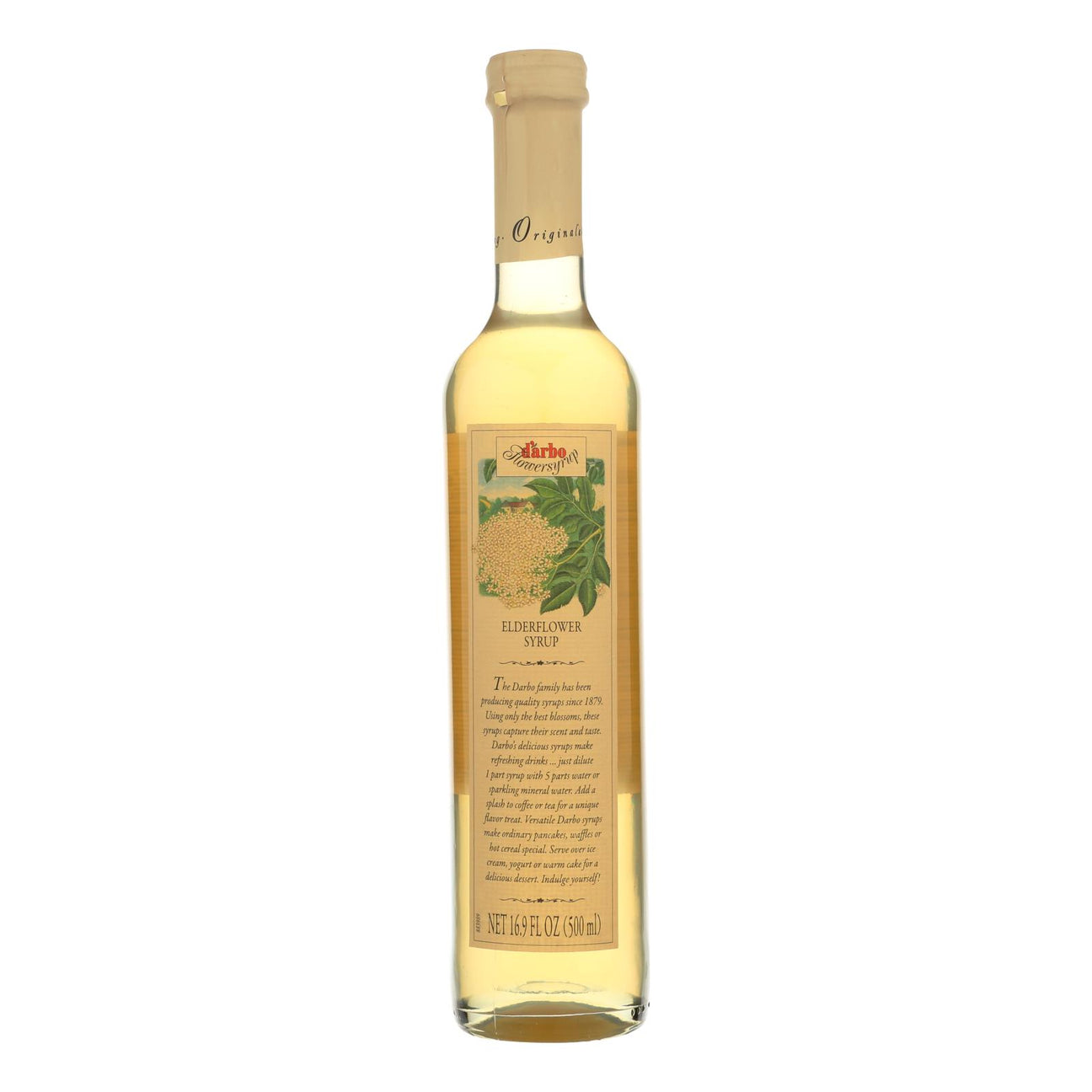 D'arbo Elderflower Syrup (Pack of 6 - 16.9 Fl Oz.) - Cozy Farm 