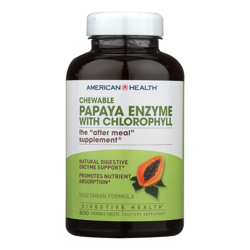 American Health Papaya Enzyme with Chlorophyll Chewable (600 Ct) - Cozy Farm 