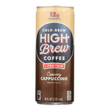 High Brew Coffee Cold Brew, Creamy Cappuccino, 8oz Can (Pack of 12) - Cozy Farm 