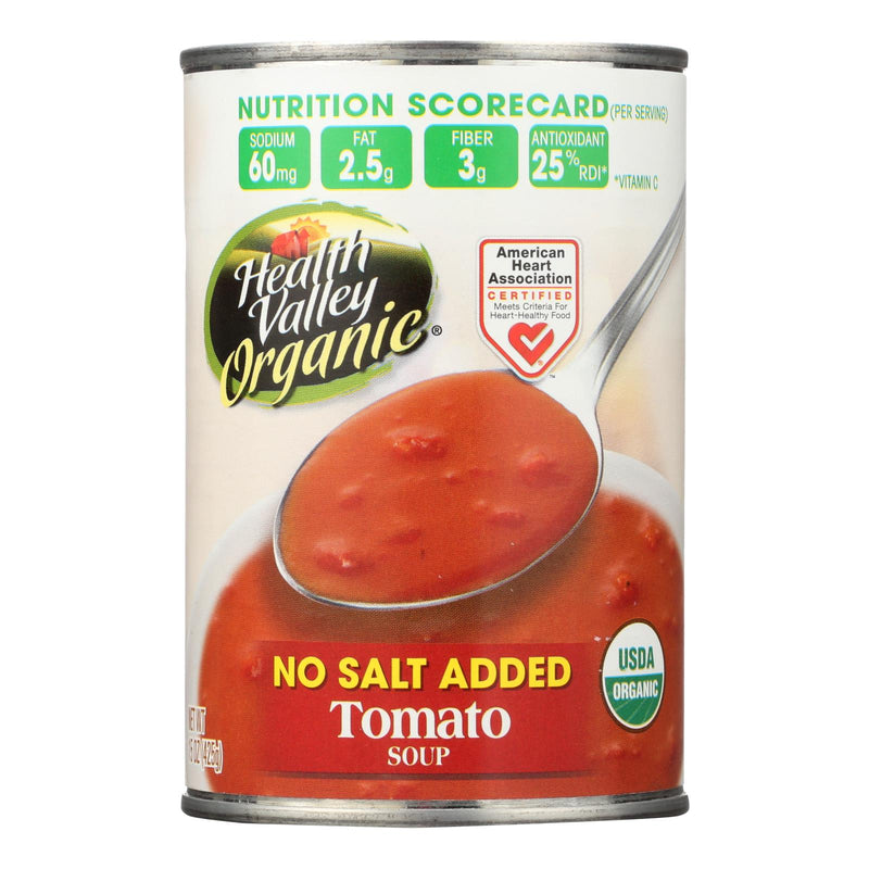 Health Valley Organic No Salt Added Tomato Soup - 15 Oz. (Pack of 12) - Cozy Farm 
