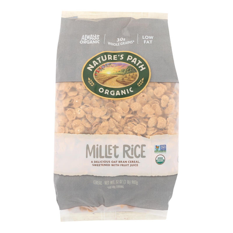 Nature's Path Organic Millet Rice Oat-Bran Flakes Cereal, 32 Oz. Pack of 6 - Cozy Farm 
