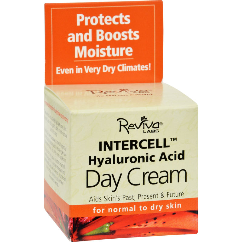 Reviva Labs Intercell Day Cream: Hydrates, Firms, and Protects with Hyaluronic Acid (1.5 Oz) - Cozy Farm 