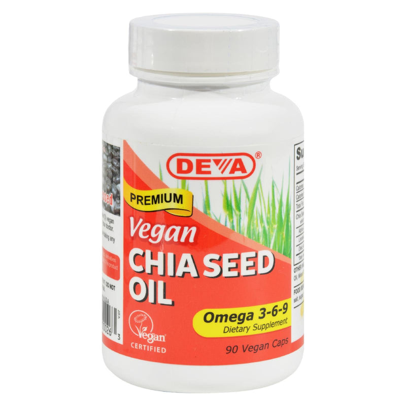 Deva Vegan Vitamins Chia Seed Oil, 90 Vegan Capsules - Cozy Farm 