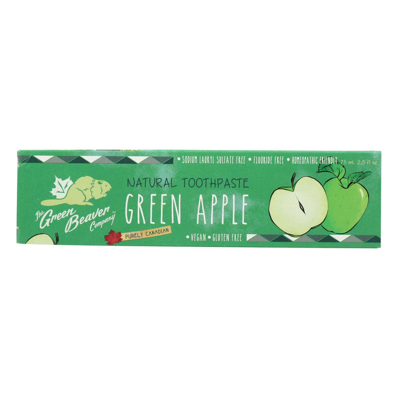 Green Beaver Green Apple Fluoride-Free Toothpaste (2.5 Fl Oz) - Cozy Farm 