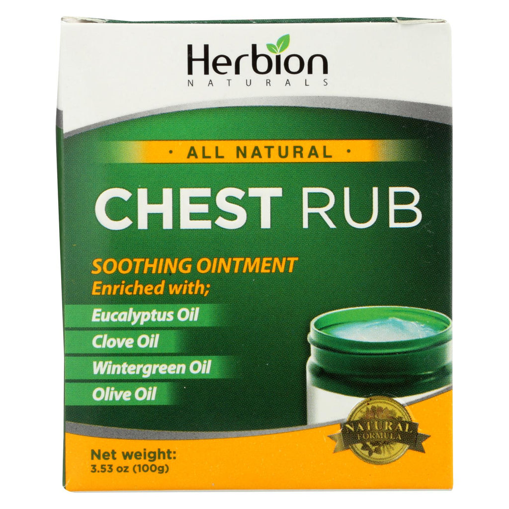 Herbion Naturals All-Natural Chest Rub Ointment  - 3.53 Oz. - Cozy Farm 