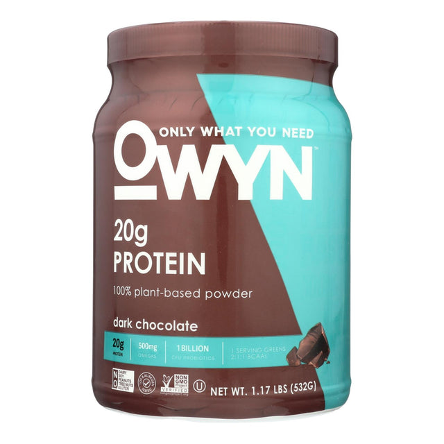 OWYN - Protein Powder Plant Based Dark Chocolate (Pack of 1 - 1.3 Lb) - Cozy Farm 