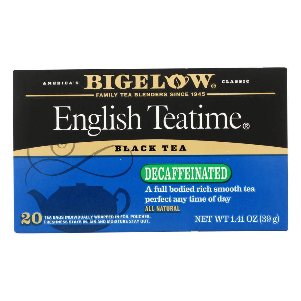 Bigelow Tea English Teatime Decaffeinated Black Tea (Pack of 6 - 20 Bags) - Cozy Farm 