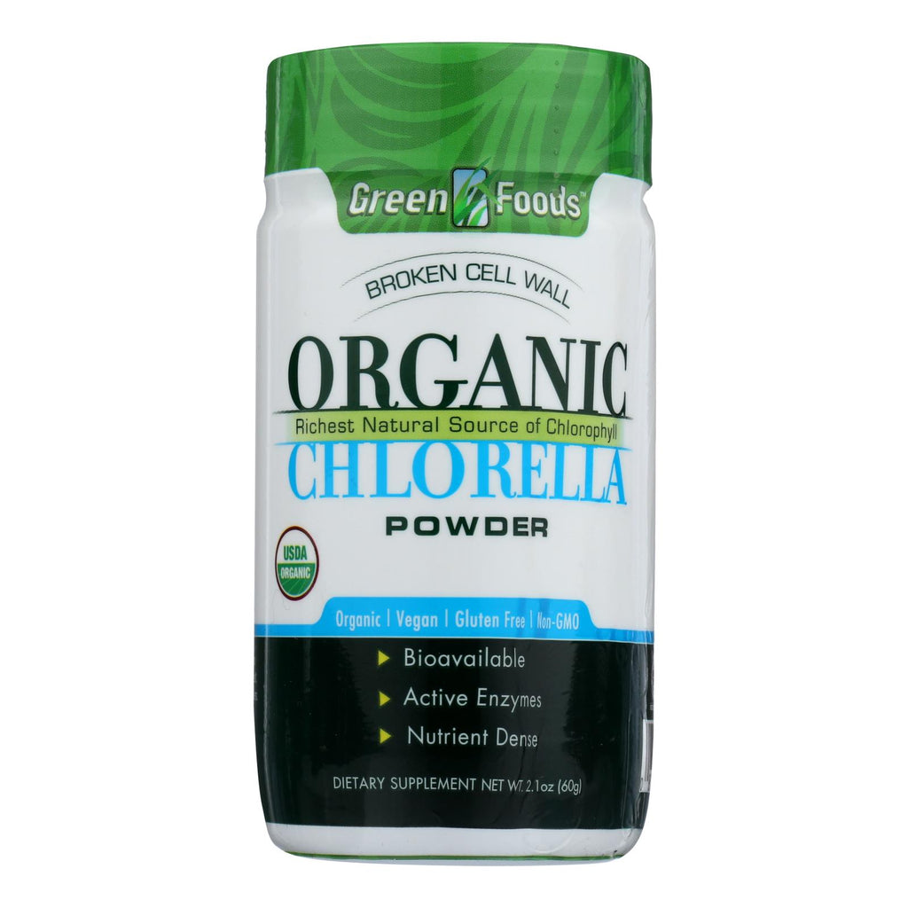 Organic Green Foods Chlorella Powder (Pack of 2.1 Oz.) - Cozy Farm 