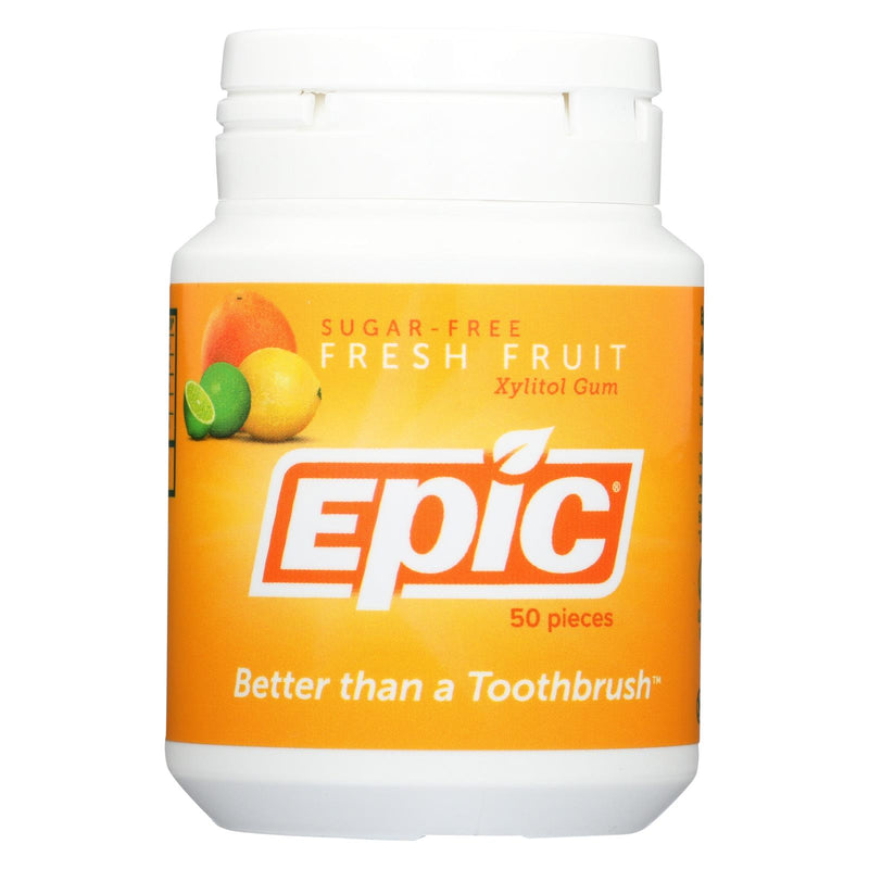 Epic Dental Sugar-Free Xylitol Gum, 50 Pieces - Fresh Fruit Flavor - Cozy Farm 