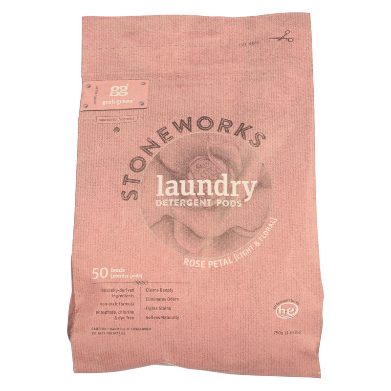 Stoneworks Rose Laundry Detergent Pods (Pack of 6 - 50 Count) - Cozy Farm 