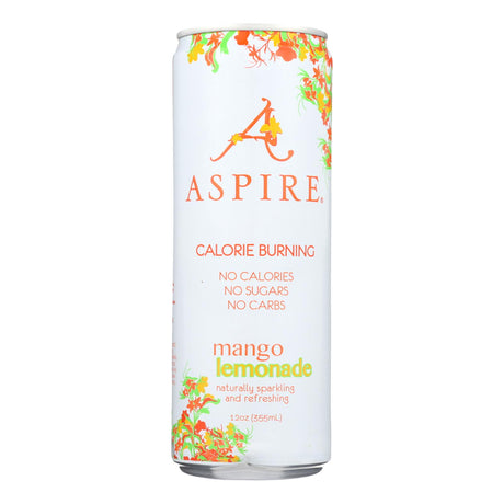 Aspire Healthy Energy Sparkling Mango Lemonade, 12 Oz. (Pack of 12) - Cozy Farm 