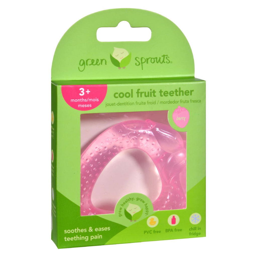 Green Sprouts Cool Soothing Teether Ring - Pink Strawberry - Cozy Farm 