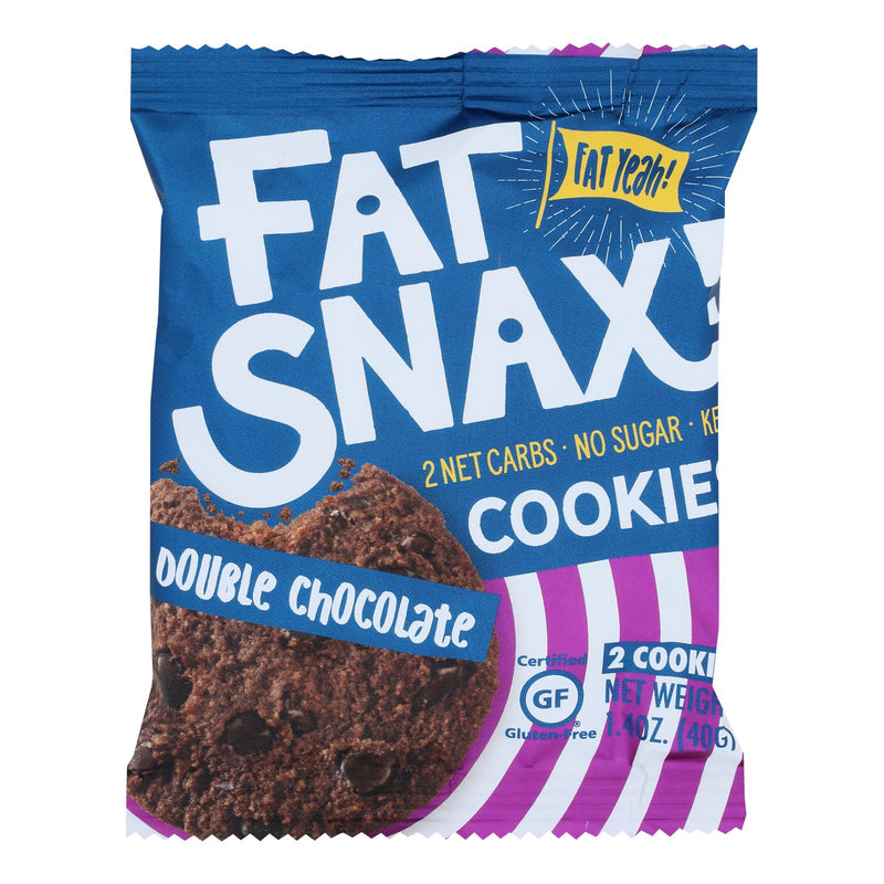 Fat Snax Double Chocolate Chip Cookies (Pack of 20 - 1.4 Oz.) - Cozy Farm 