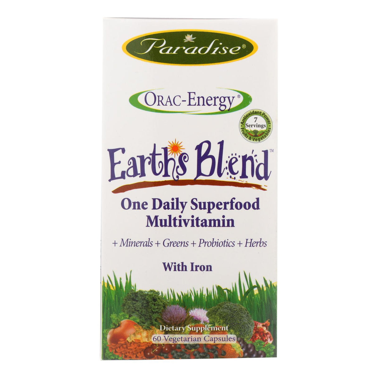 Paradise Herbs ORAC-Energy Multi with Iron 60 Vcaps - Cozy Farm 