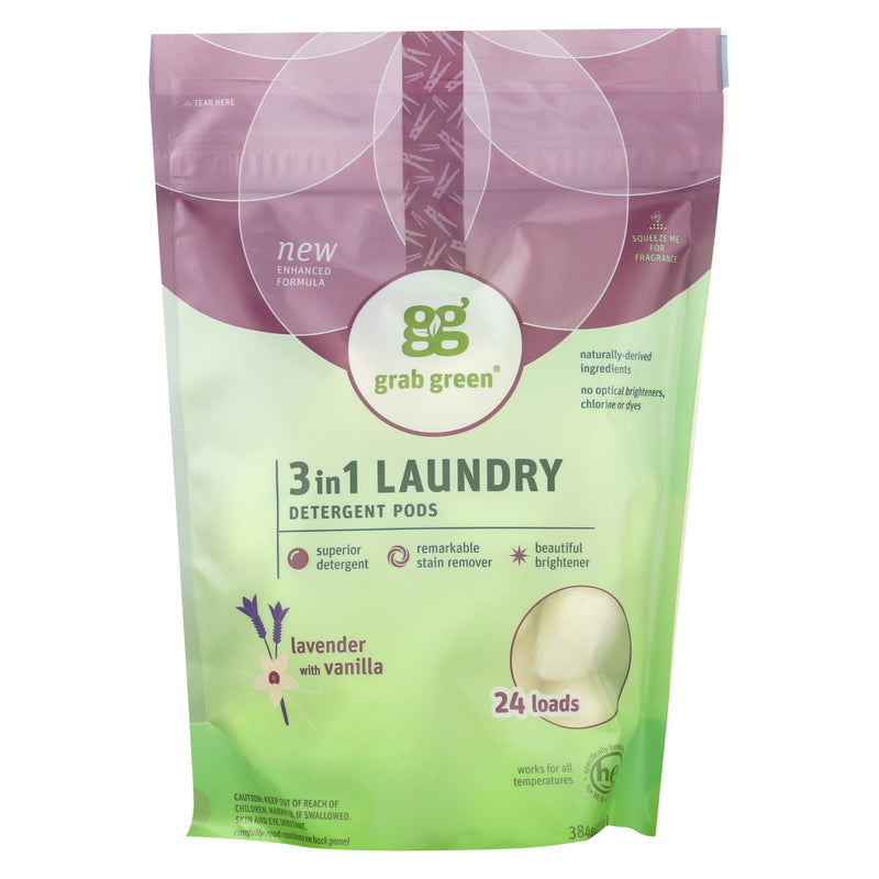 Grab Green Laundry Detergent Sheets - Vanilla, 24-Count Pack - Cozy Farm 