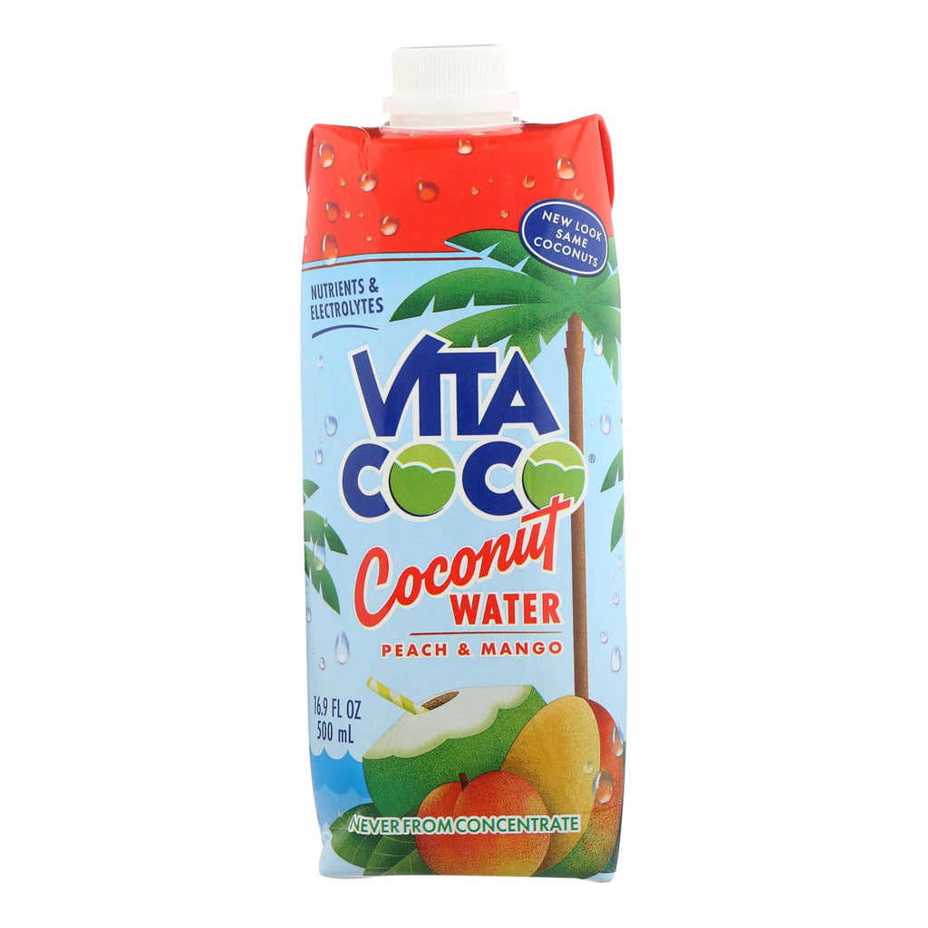 Vita Coco Coconut Water (Pack of 12) - Peach and Mango, 500 mL - Cozy Farm 