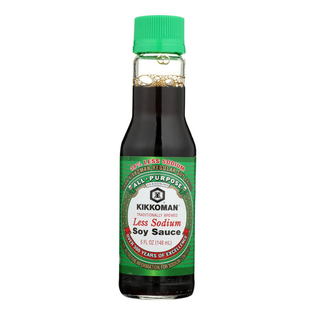 Kikkoman Less Sodium Soy Sauce (Pack of 12 - 5 Oz.) - Cozy Farm 