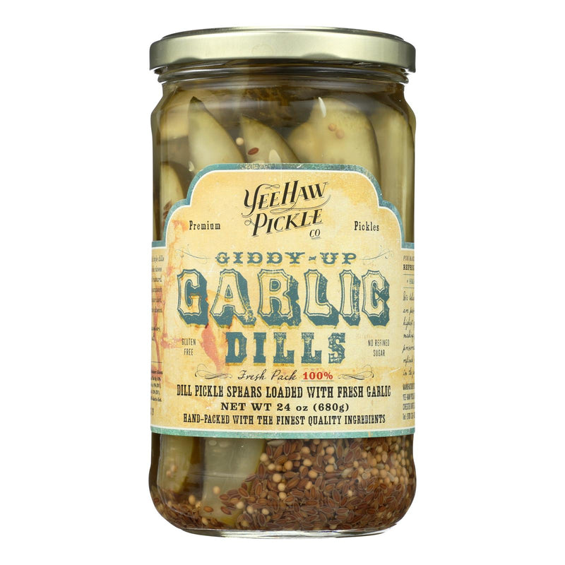 Giddy Up Garlic Yee-haw Pickle Dills (Pack of 6) - 24 Oz. - Cozy Farm 