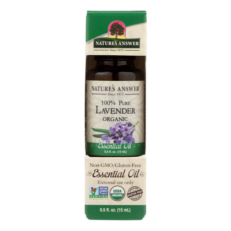 Nature's Answer Organic Lavender Essential Oil, 0.5 Oz. Bottle - Cozy Farm 