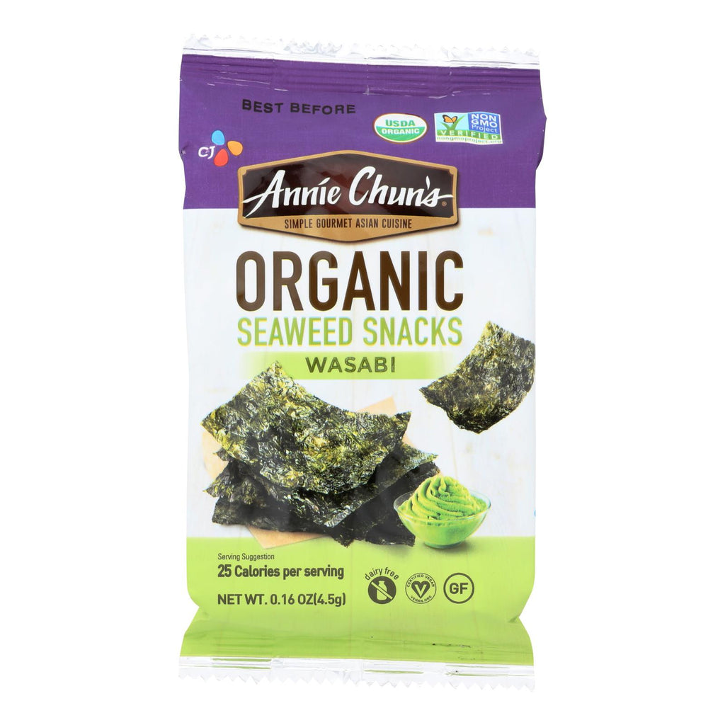 Annie Chun's Wasabi Seaweed Snack (Pack of 12 - 0.16 Oz.) - Cozy Farm 