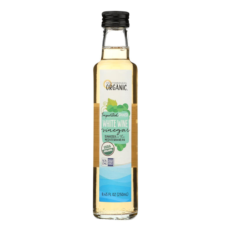 Organic Mediterranean White Wine Vinegar (6 - 8.45 Oz. Bottles) - Cozy Farm 