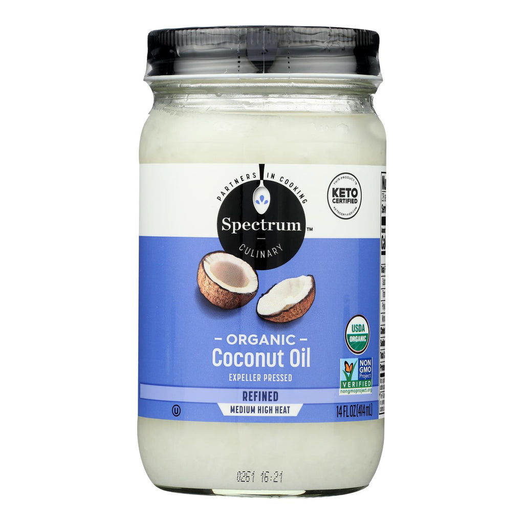 Spectrum Naturals Organic Refined Coconut Oil (Pack of 12 - 14 Fl Oz.) - Cozy Farm 