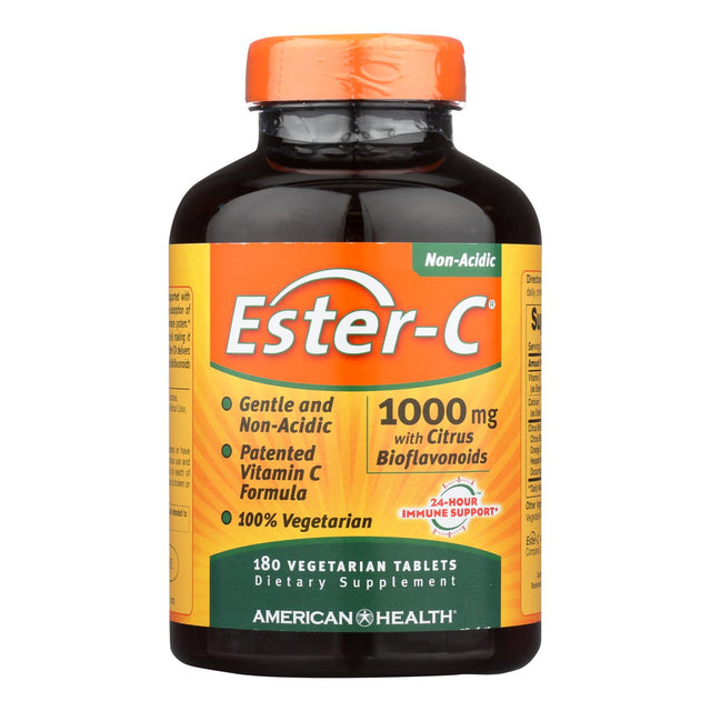 Ester-C Vitamin C with Bioflavonoids by American Health - 1000 mg - 180 Vegetarian Tablets - Cozy Farm 