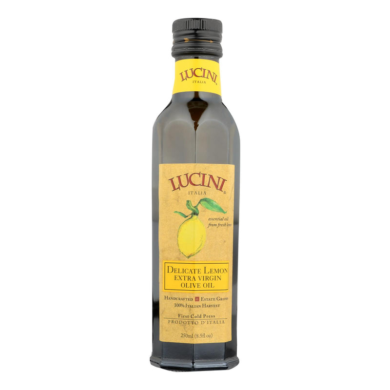 Lucini Italia Lemon Infused Extra Virgin Olive Oil - 8.5 FL Oz Pack of 6 - Cozy Farm 