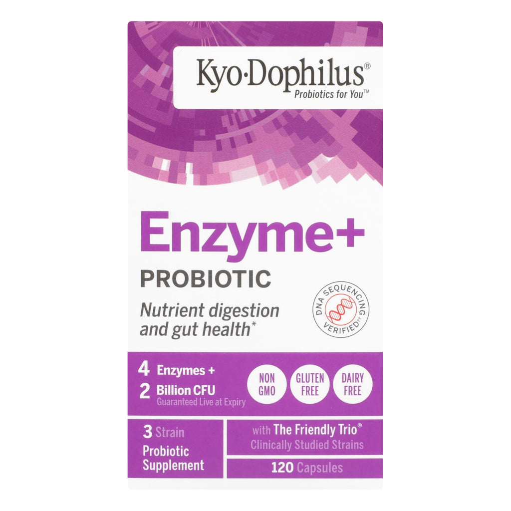 Kyolic Kyo-dophilus Probiotics Plus Enzymes (Pack of 120 Capsules) - Cozy Farm 