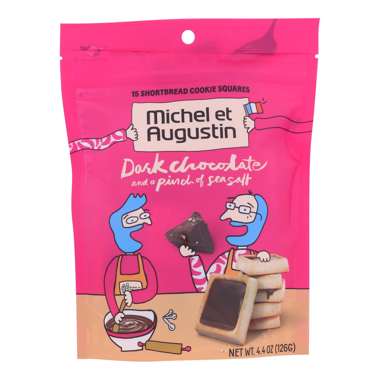 Michel Et Augustin Dark Chocolate Shortbread Cookies | Pack of 6 | 4.4 oz each - Cozy Farm 