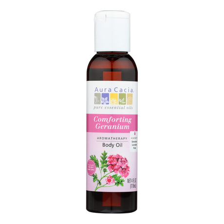 Aura Cacia Comforting Geranium Aromatherapy Body Oil, 4 Fl Oz - Cozy Farm 