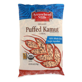 Arrowhead Mills Organic Puffed Kamut Cereal, Pack of 12 - 6 Oz. Each - Cozy Farm 