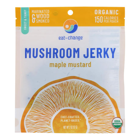 Eat The Change Mushroom Jerky Maple Mustard (Pack of 8 - 2 Oz.) - Cozy Farm 