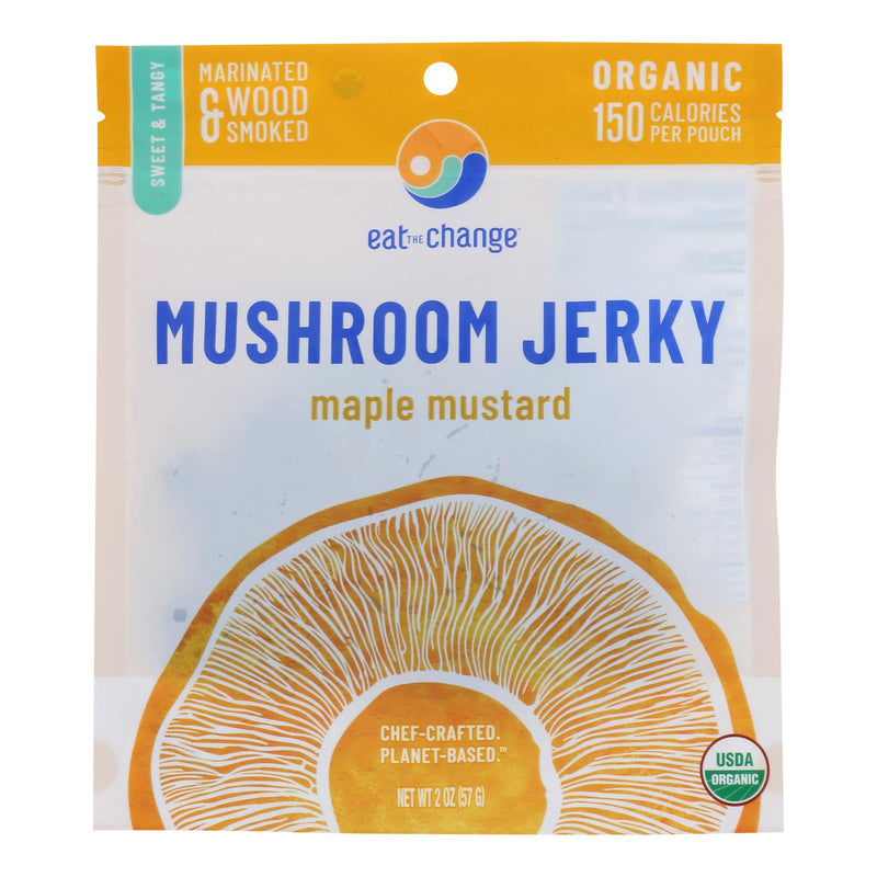 Eat The Change Mushroom Jerky Maple Mustard (Pack of 8 - 2 Oz.) - Cozy Farm 